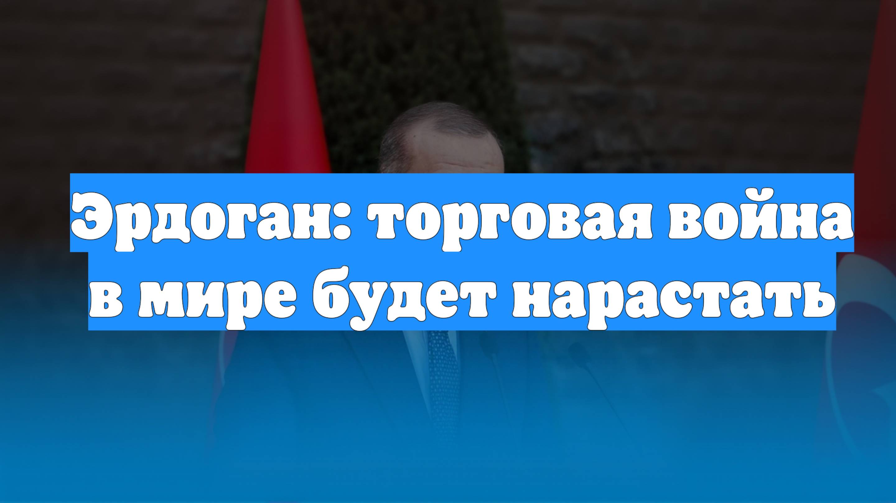 Эрдоган: торговая война в мире будет нарастать