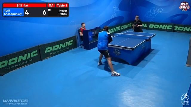 13:30 Yurii Shchepanskyi 0-3 Nazar Tretiak West 1 WIN CUP 25.12.2022 | TABLE TENNIS WINCUP