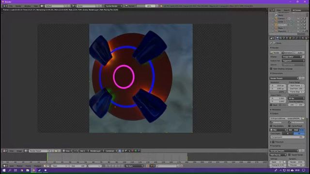 Modelling a Sci-fi Shield in Blender Timelapse