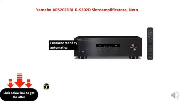 Yamaha ARS202DBL R-S202D Sintoamplificatore, Nero