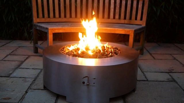 Saturn Stainless Steel Gas Fire Pit Table – Brightstar Fires