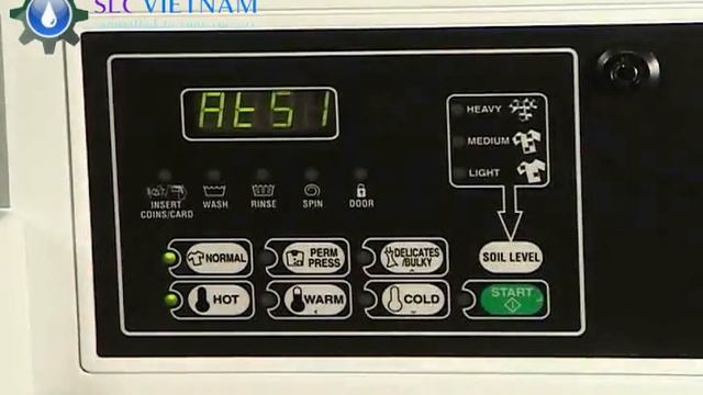 Cài đặt chương trình cho chu trình giặt máy giặt công nghiệp SpeedQueen, bảng điều khiển QuanTum Go