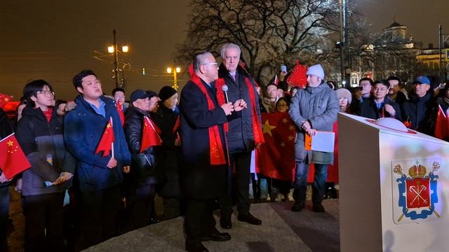 Торжественная разводка Дворцового моста в честь празднования Китайского Нового года (4)