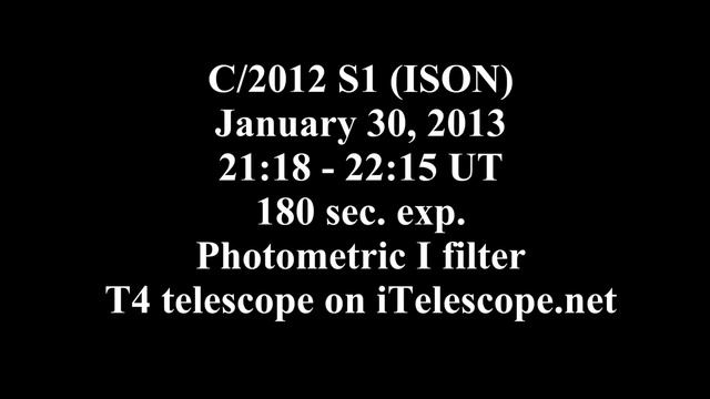 Comet ISON Time Lapse 1/30/13