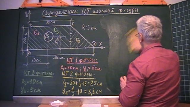 определение ЦТ плоской фигуры