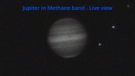 Showing Jupiter through methane band