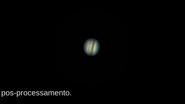 Júpiter e Saturno através do telescópio
