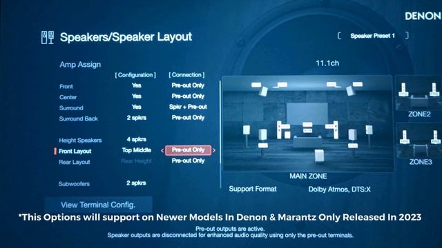 Marantz & Denon AV Receiver Settings Preamplifier & Pre out Speaker+Pre out @royalhomecinemas