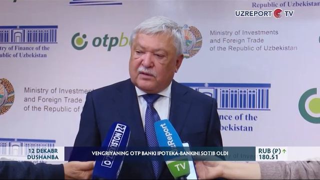 OTP banki tomonidan O‘zbekiston “Ipoteka-bank” aksiyadorlik tijorat ipoteka banki sotib olinishi