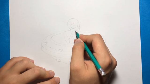 How To Draw A Ufo - Drawing Weird Things - Drawing Tutorial With Pencil