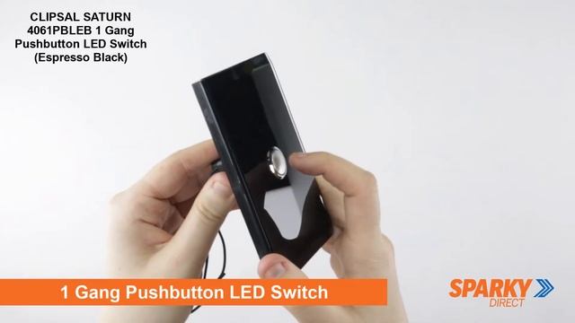 CLIPSAL SATURN 4061PBLEB |1 Gang Pushbutton LED Switch (Espresso Black)