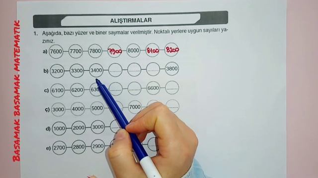 4.SINIF YÜZER VE BİNER İLERİYE DOĞRU SAYMA