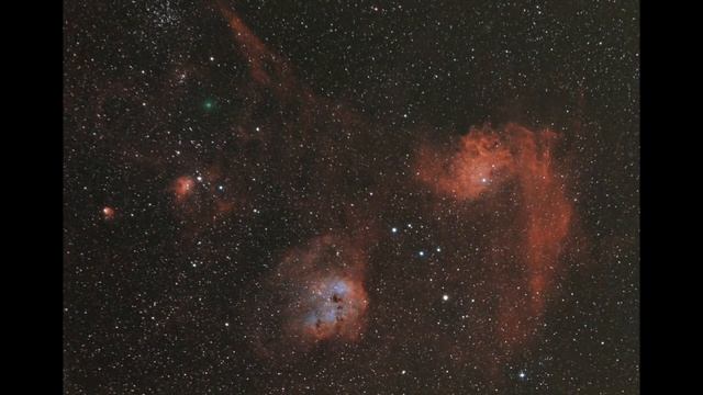 Cometa C:2018 Y1 Iwamoto & IC410 & IC405