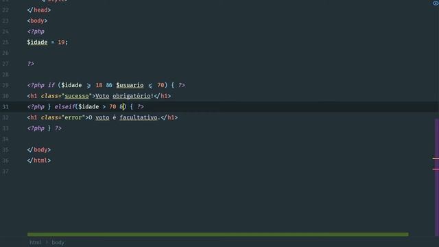 CURSO PHP - ESTRUTURAS DE DECISÃO
