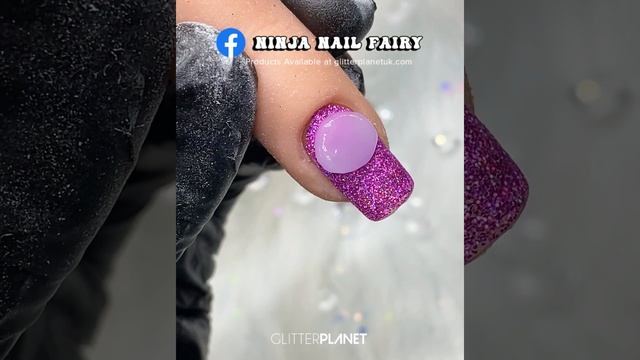 SHORT Acrylic Nails with Holo Pink Glitter | Glitter Planet #nails #shortnails