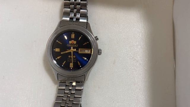 Мужские наручные Часы Orient 3 Звезды синие