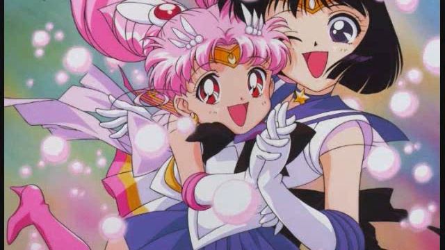 Sailor Mini Moon and Sailor Saturn are Amigas