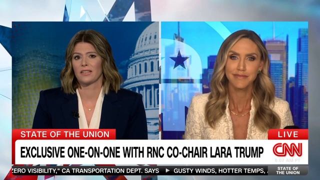 CNN: State of the union - one-on-one talk with Lara Trump