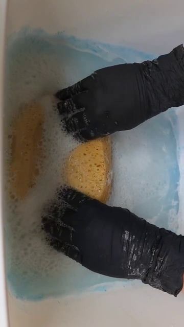 Thick Blue Ajax/h2o Sudsyness (Request) #asmrpowder #asmrsponge