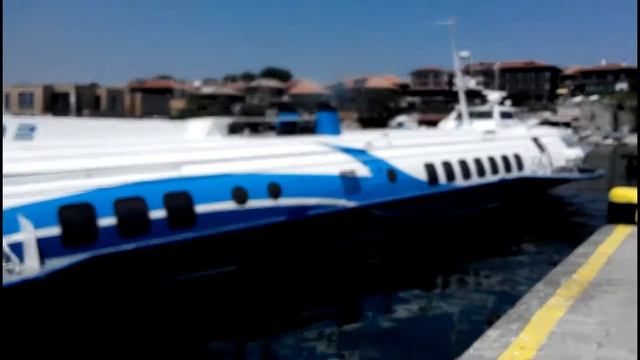 Kometa hydrofoil ship in Nesebar, Bulgaria