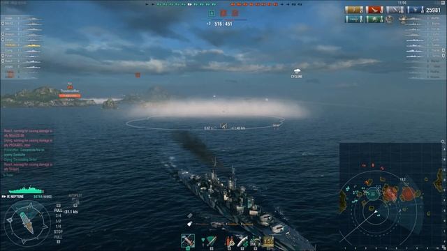 Neptune in action 6 kills 150k || World of Warships