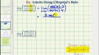 Ex 2: L'Hopitals Rule Involving Trig Functions