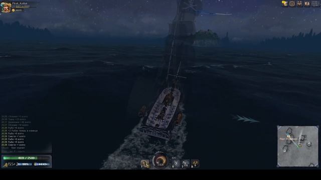 World of Sea Battle. фарм на Constitution в 5 локе...