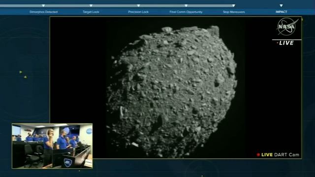 NASA's DART slams into asteroid