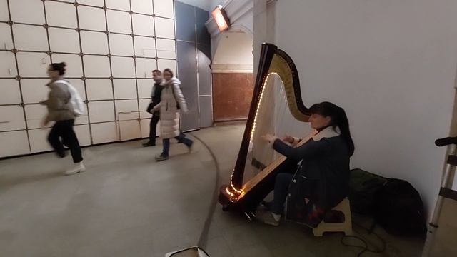 Арфа в метро?! / A harp in the metro?!