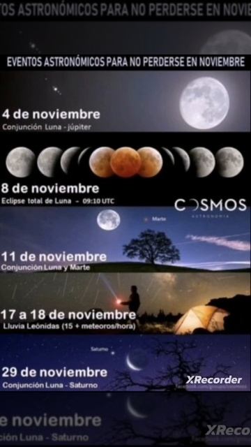 🥳🥳🥳EVENTOS ASTRONÓMICOS DEL MES NOVIEMBRE 🥳🥳🥳🥳🥳🥳🥳🥳
