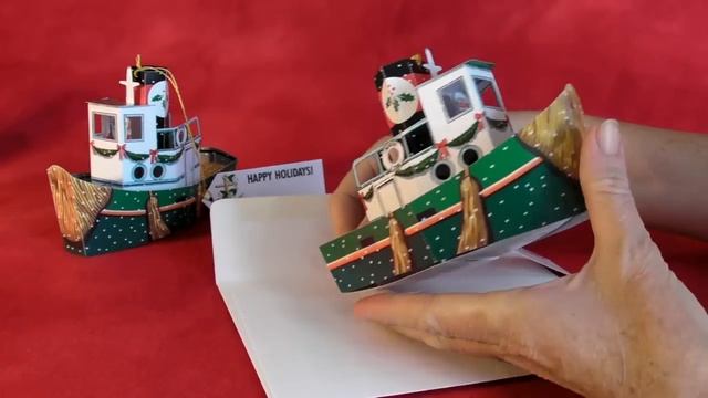Tugboat Santa Pop-Up Cards for Christmas!