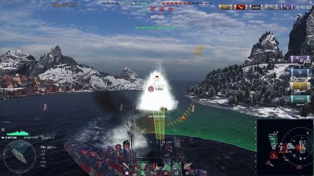 World Of WarShips | Neptune | 8 KILLS | 176K Damage - Replay Gameplay 4K 60 Fps