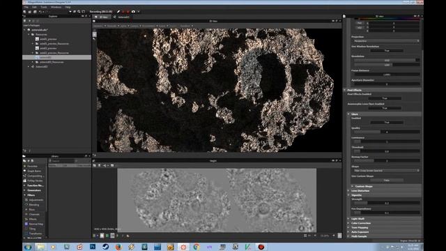 Asteroid in Substance Designer iRay (GPU render)