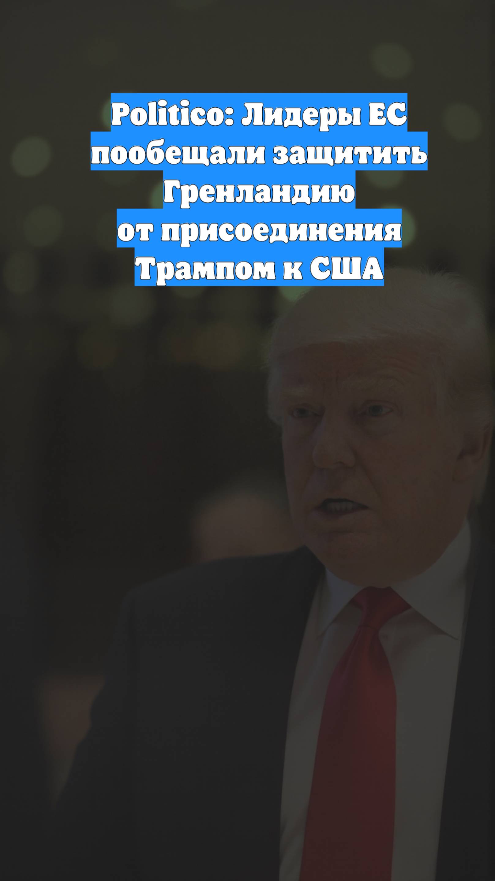 Politico: Лидеры ЕС пообещали защитить Гренландию от присоединения Трампом к США