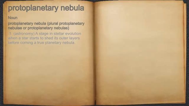 What does protoplanetary nebula mean?