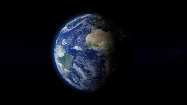 Rotating Planet Earth With Atmosphere 01 - free HD transition footage