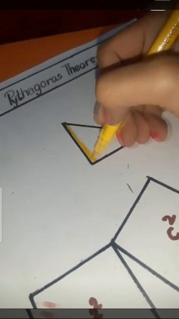 #shorts  #tutorial prove pythagoras theorem on A4 sheet /by vaishnavi creativity [pari]