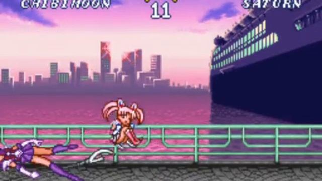 Sailor Moon SuperS (SFC) - Super Sailor Chibi Moon vs Sailor Saturn