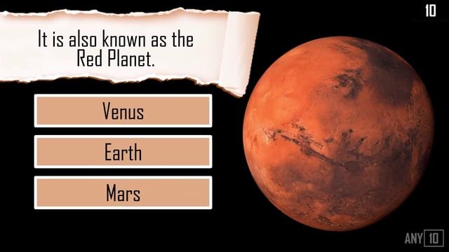 Science Quiz: Planets in the Solar System | ANY 10