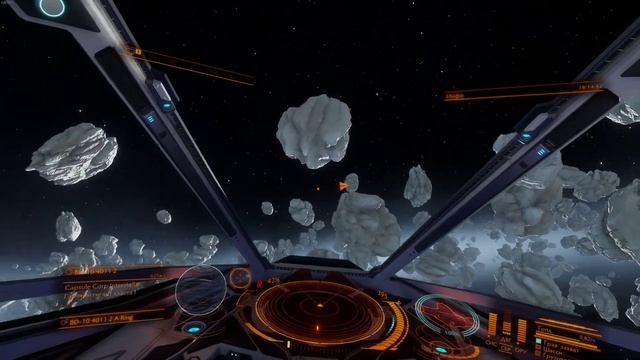 Elite Dangerous - кольцо астероидов ледяного типа