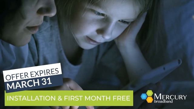 Mercury Broadband First Month Free and Free Installation!