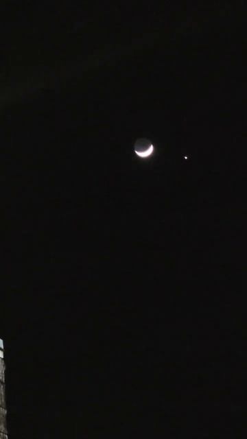 Looking at the moon and Jupiter while getting unloaded in Springdale, AR