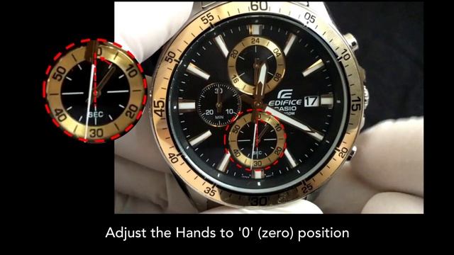 CASIO EDIFICE EFR 546 How To Correct Zero Positions of the Hands - Tutorial