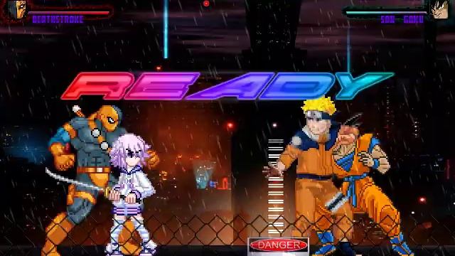 MUGEN Request: Neptune & Deathstroke Vs Naruto & Goku