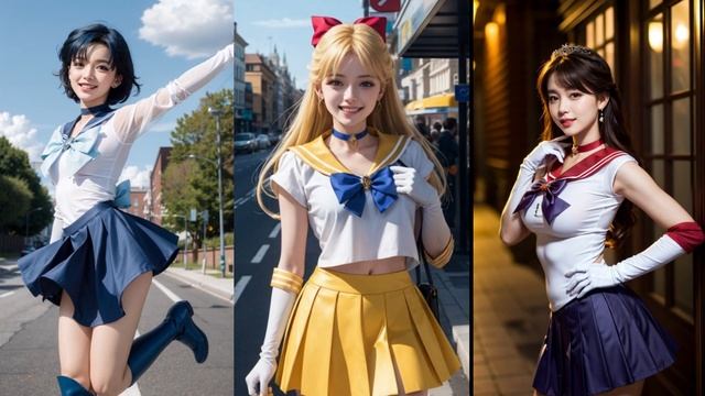 🌙Air on the G String (non-stop version) - Best Bach Calm Music + Cosplay Sailor Moon Realistic Phot