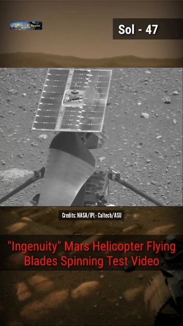 Flying Blades Spinning Test Video of NASA's Mars Helicopter Ingenuity | Sol - 47 Update |#shorts