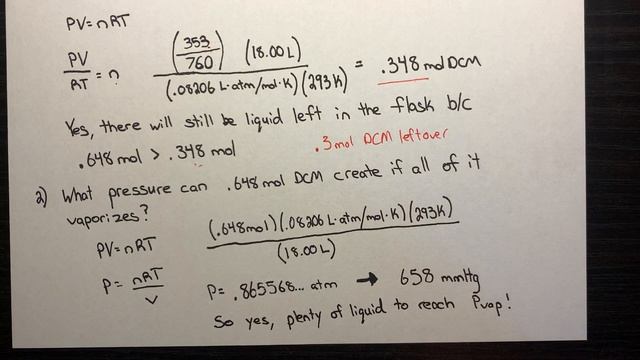 Vapor Pressure and Boiling Point Problems