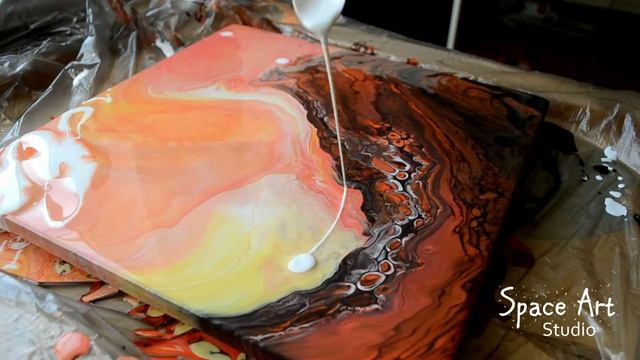 Fluid acrylic. Выливание жидкого акрила