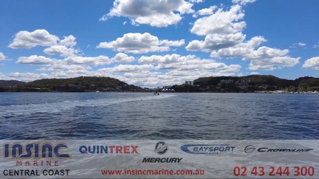 Quintrex 610 Trident powered by a Mercury 150hp Pro XS 4-stroke on water.