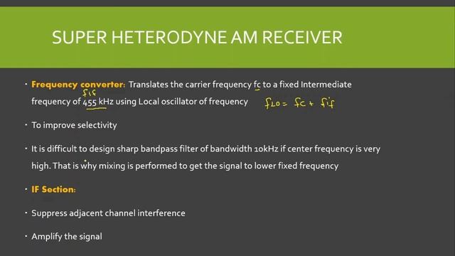 Superheterodyne AM receiver explained| Image stations| AM receivet